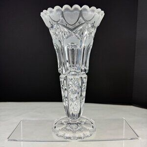 Vintage Hofbauer Echt Bleikristall Hand Cut Lead Crystal Heart Vase